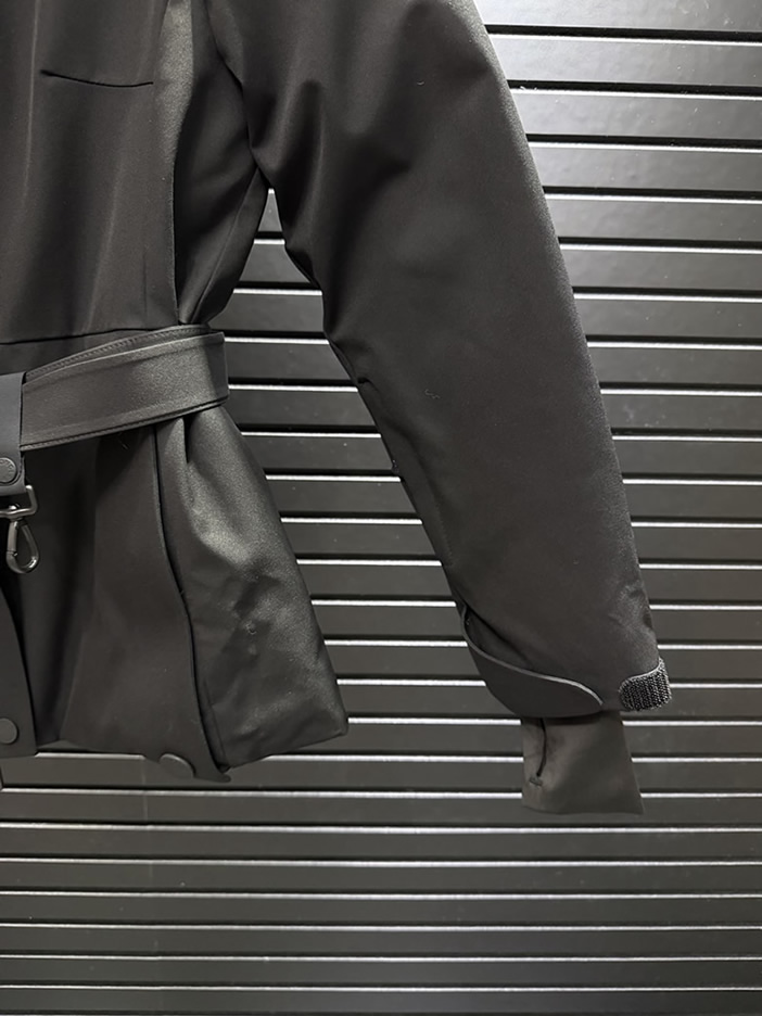 モンクレール レディース ファー付き ベルトダウンジャケット ブラック moncler023 - 画像 (3)