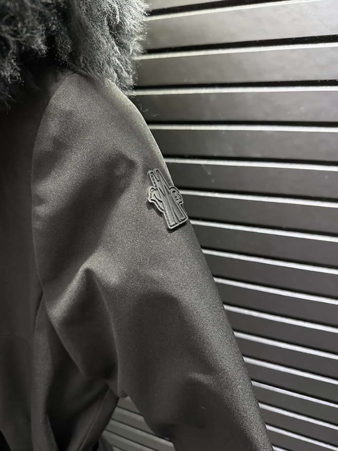 モンクレール レディース ファー付き ベルトダウンジャケット ブラック moncler023 - 画像 (6)