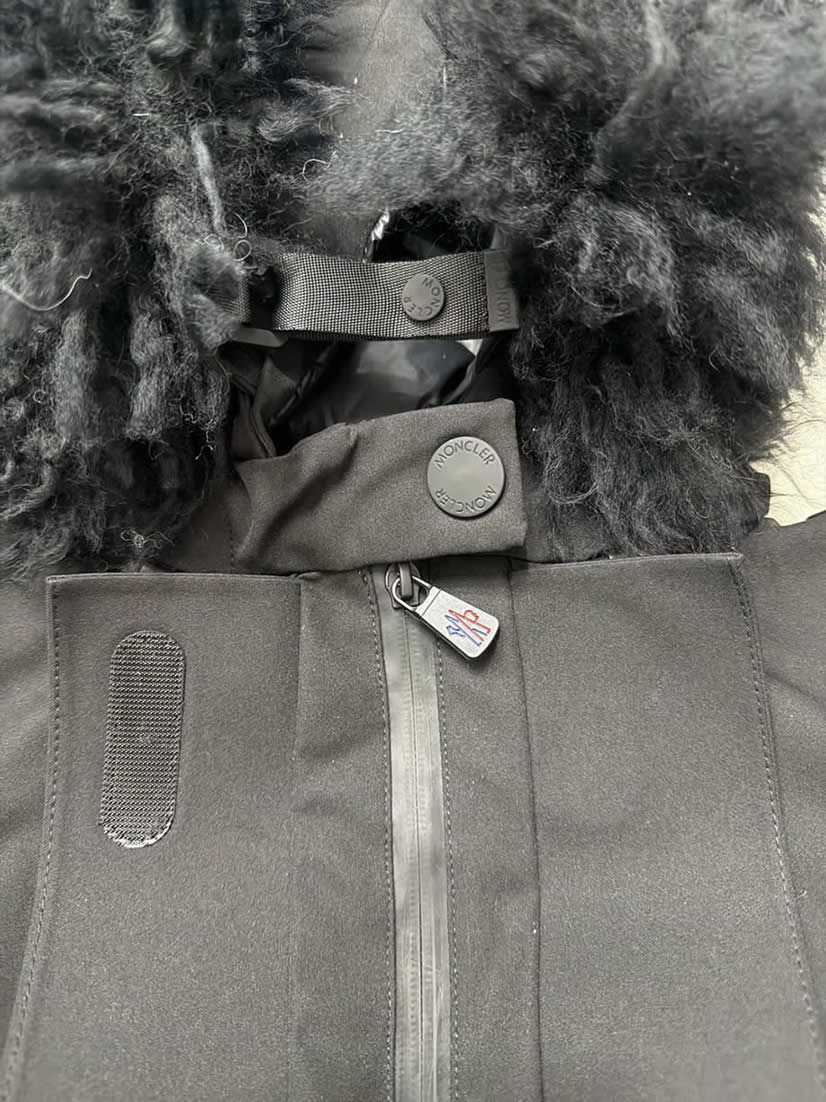 モンクレール レディース ファー付き ベルトダウンジャケット ブラック moncler023 - 画像 (9)