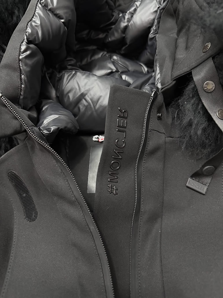 モンクレール レディース ファー付き ベルトダウンジャケット ブラック moncler023 - 画像 (10)
