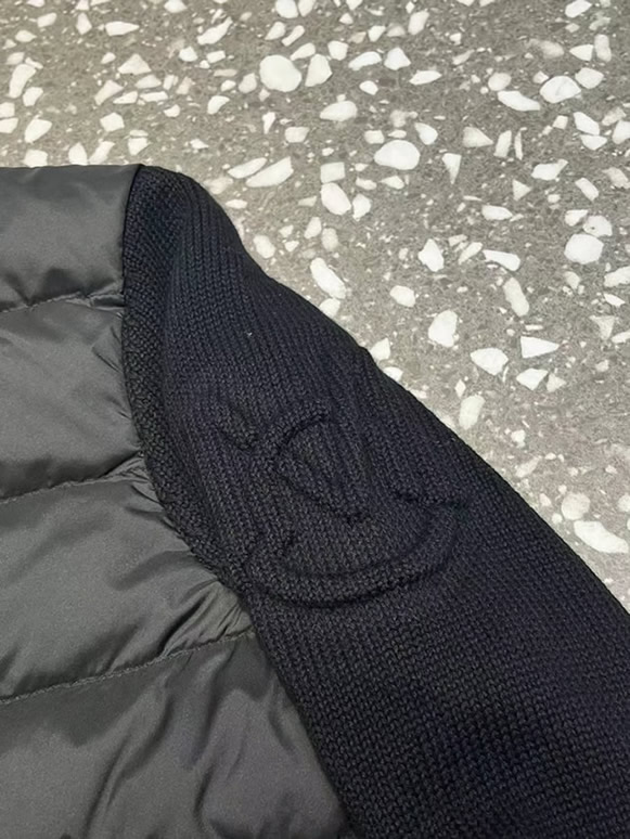モンクレール ニットコンビネーション スタンドカラー ダウンジャケット ブラック moncler034 - 画像 (7)