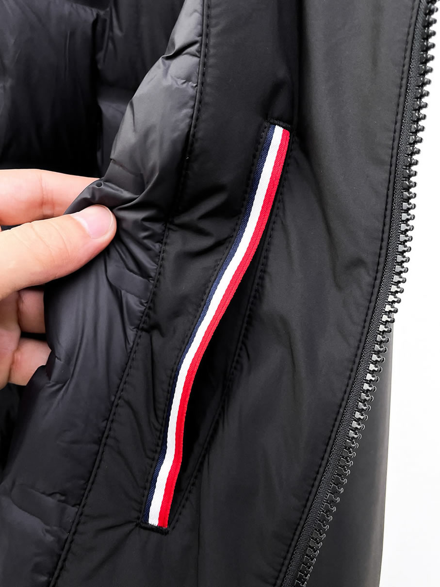モンクレール ロゴワッペン付き フーデッド ジップアップジャケット ブラック moncler036 - 画像 (9)