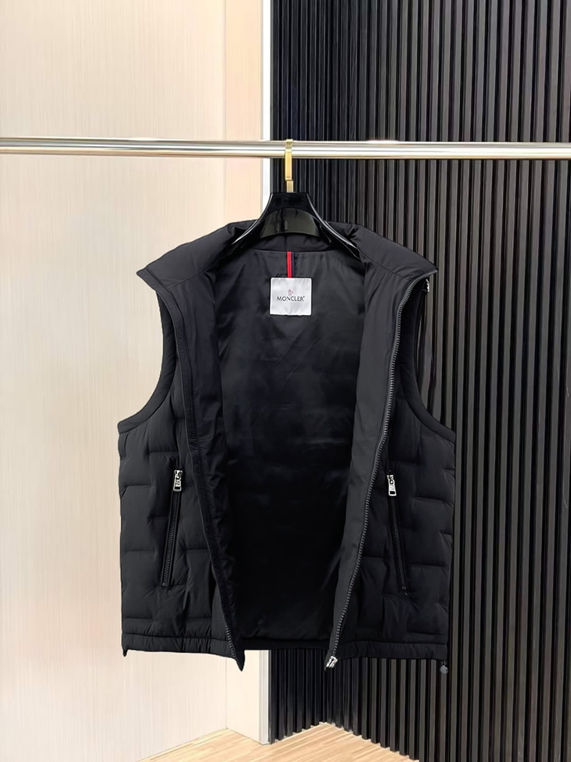 モンクレール キルティング スタンドカラー ダウンベスト ブラック moncler037 - 画像 (3)