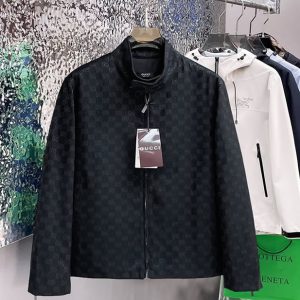 グッチ GGパターン スタンドカラー ジップアップジャケット ブラック FS626