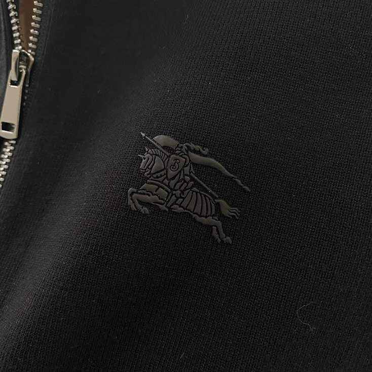 バーバリー EKD刺繍 ジップアップ ニットベスト ダークネイビー FS652 - 画像 (5)
