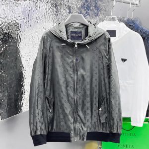 ルイヴィトン モノグラム フーデッド ジップアップジャケット カーキ FS658