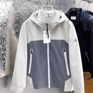 モンクレール カラーブロック フーデッド ジップアップジャケット ホワイト FS662
